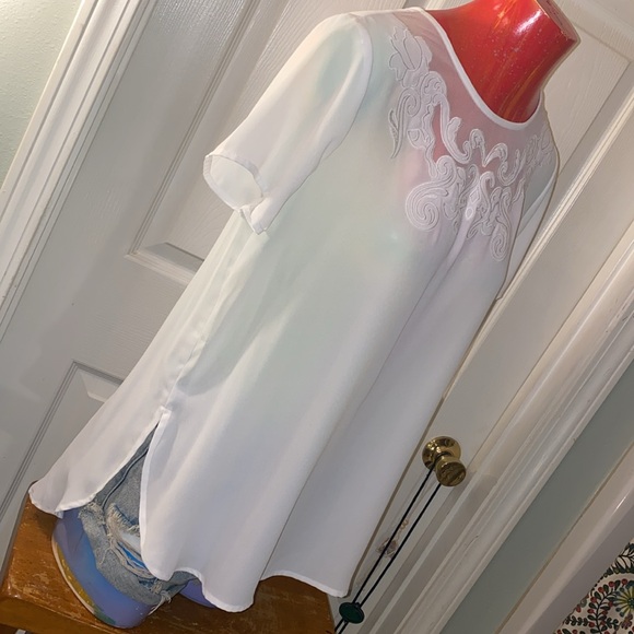 Cato White Embroidered Blouse NWT - Picture 11 of 12